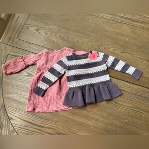 18mo Girls Long Sleeve Bundle dress and shirt